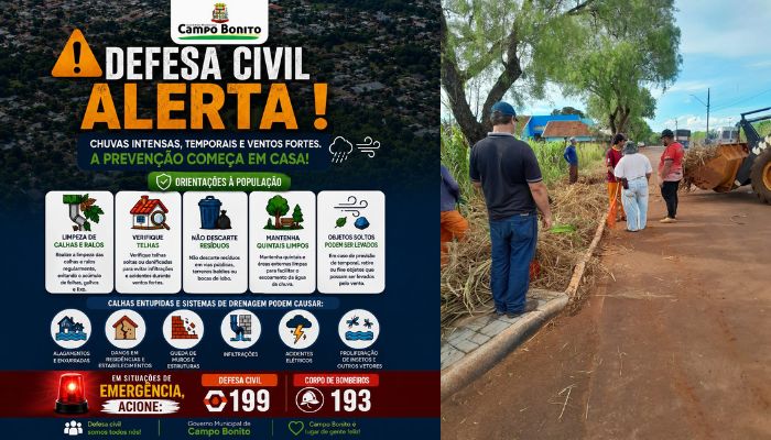 Departamento de Urbanismo realiza ações preventivas para minimizar impactos das chuvas em Campo Bonito